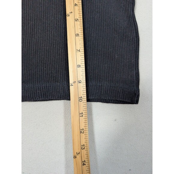 Lauren Ralph Lauren Maxi Dress Ribbed Knit Black Sz S Teacher Work Minimalist - Picture 5 of 6